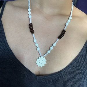 Indian jewelry white shell necklace